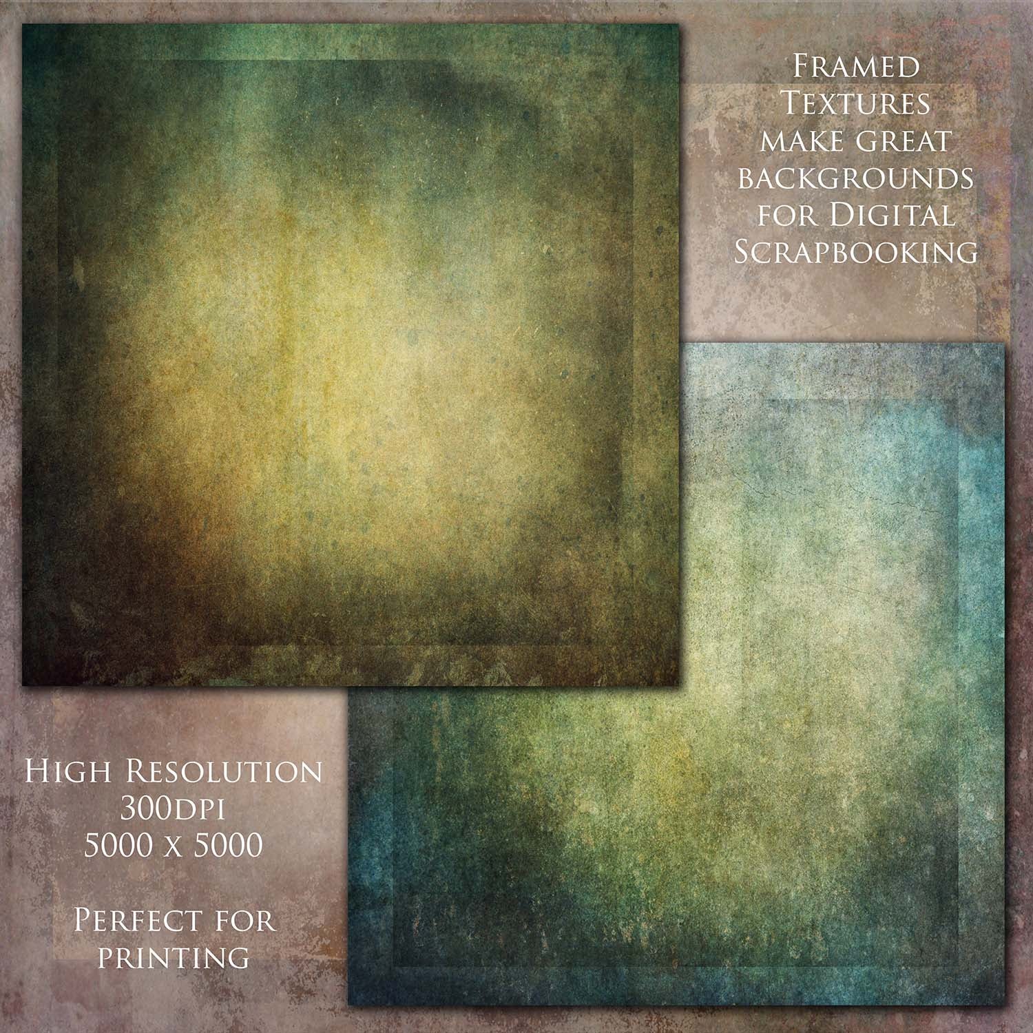 10 Fine Art TEXTURES - FRAMED Set 13